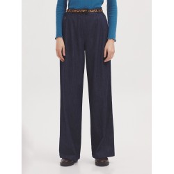 Darted blue denim jeans