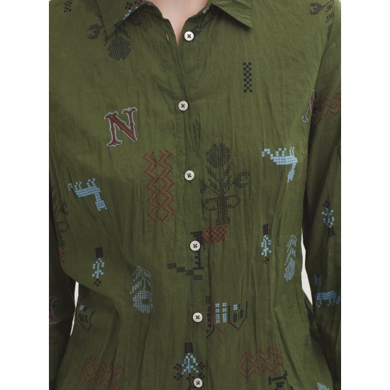 Πουκάμισο με σταυροβελονιά