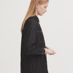 Γκρι τζιν πουκάμισο