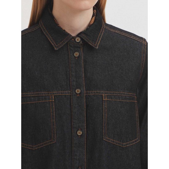 Γκρι τζιν πουκάμισο