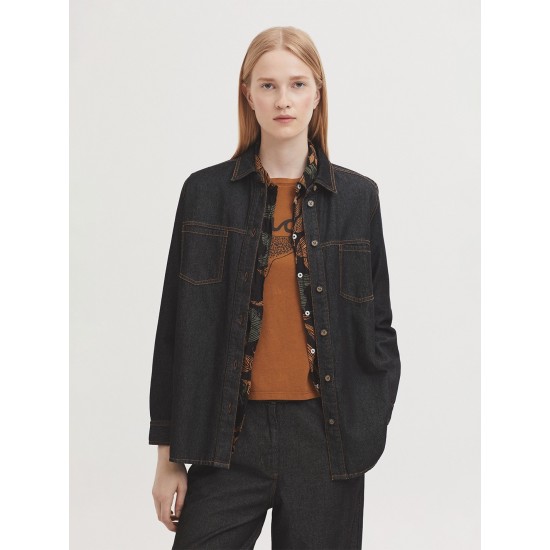 Γκρι τζιν πουκάμισο