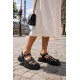 Πέδιλα Fisherman Flatform καφέ Δερμάτινα Παπούτσια