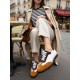 DORE Retro Urban Sneaker - Λευκό-Καφέ-Πορτοκαλί