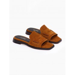 DORE Mules Flat Καμένο Πορτοκαλί
