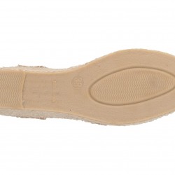 VERDI V Flat vegan espadrille για γυναίκες από βαμβακερό ύφασμα Χρώμα TOBACCO