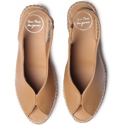 LAILA P  Peep toe wedge espadrille Color: TAN