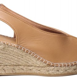 LAILA P  Peep toe wedge espadrille Color: TAN