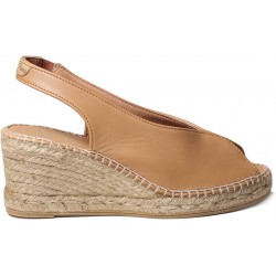 LAILA P  Peep toe wedge espadrille Color: TAN