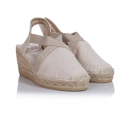 Vegan flat εσπαντρίγγια σε Εκρού χρώμα TERRA V