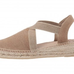 VERDI V Flat vegan espadrille για γυναίκες από βαμβακερό ύφασμα Χρώμα TOBACCO