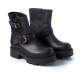 ΔΕΡΜΑΤΙΝΑ  ΜΠΟΤΑΚΙΑ BIKER ANKLE BOOTS