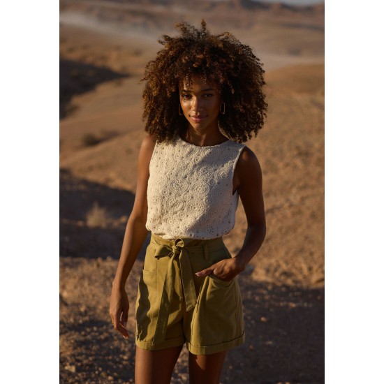 Paperbag Κοντό Πράσινο Σορτς