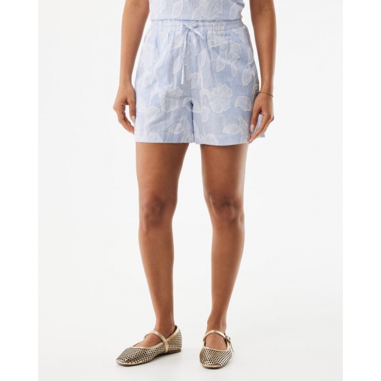 Mexx stripped flower jacquard σορτς γαλάζιο 