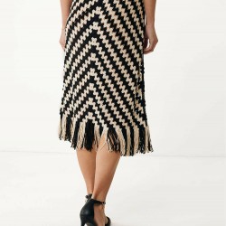 MEXX Geo flat knit skirt