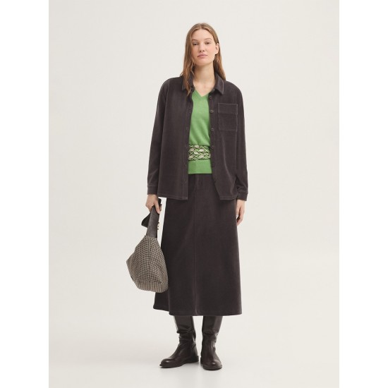 Μακριά φούστα από ελαστικό μικρο κοτλέ