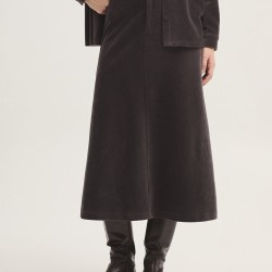 Μακριά φούστα από ελαστικό μικρο κοτλέ