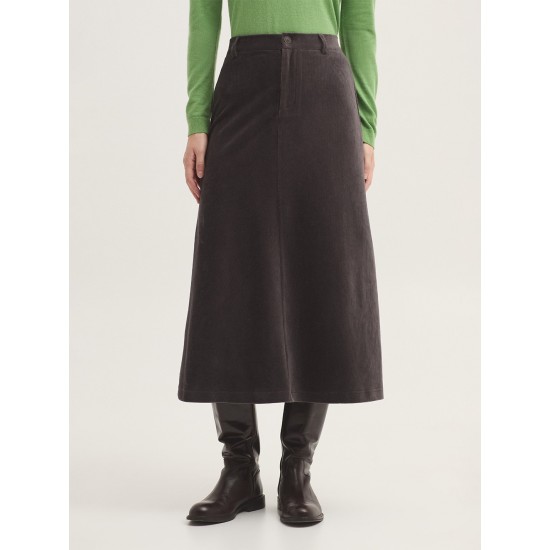 Μακριά φούστα από ελαστικό μικρο κοτλέ