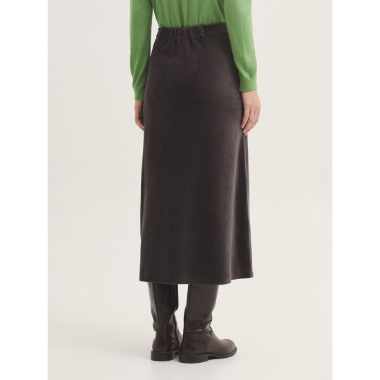 Μακριά φούστα από ελαστικό μικρο κοτλέ