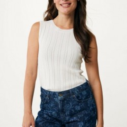 Lily Classic Ajour Tanktop Off White