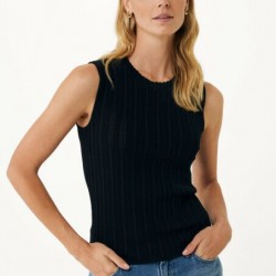 Lily Classic Ajour Tanktop Black